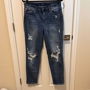 Judy Blue Dark Wash Distressed Jeans